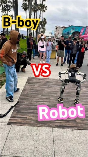 Famous break-dancer vs famous robot. #dance #battle #fyp