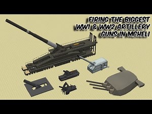 Firing the Biggest ARTILLERY GUNS in Minecraft || Testing Heavy World War Artillery in Minecraft