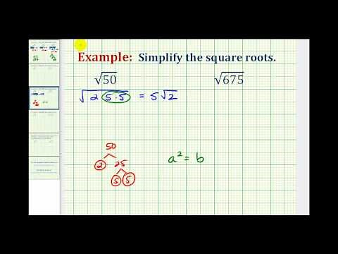 Ex: Simplifying Square Roots (not perfect squares)