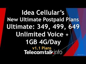 Idea Cellular New Ultimate Postpaid Plans