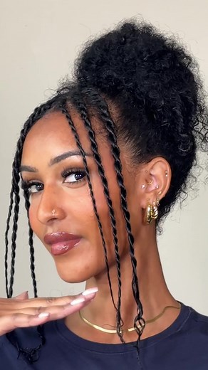 Day 5! Updo with 3 twists on each side✨