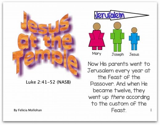 Jesus At The Temple (Luke 2:41-52) Printable Bible Story Booklet - Ministry To Children