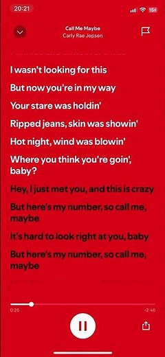 Call me maybe lyrics
