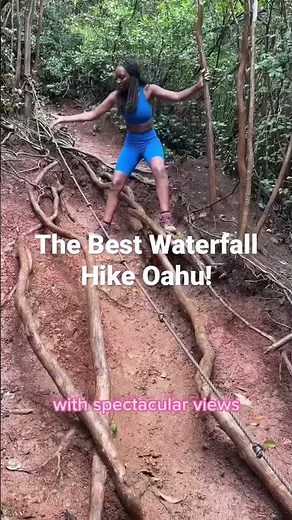 Hiking Waimano Falls on Oahu, Hawaii.