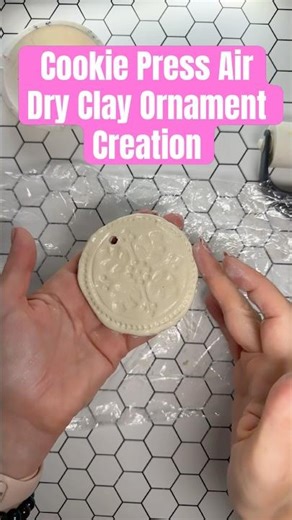 Air Dry Clay Cookie Press Ornament Tutorial #crafting #craftideas