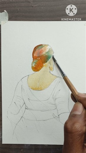 Figure watercolor for beginners #watercolortutorial #short