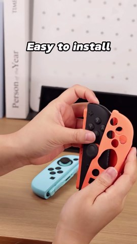 IINE Protective Case for Switch 2 Joypad Controllers, 2 Pack Anti-Slip Silicone Grips Covers, Comfort Grip Case Compatible with Switch, Easy Installation (Flat, Black)