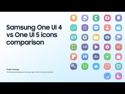 Samsung One UI 4 vs One UI 5 icons comparison