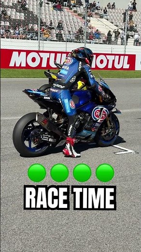 Race start with R1 Superbike #superbikes #racing