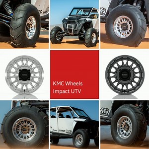 Who says your UTV can't have Impact wheels? And check out these options from KMC Wheels: 🔆 Bolt-on cap with removable KMC logo for customization 🔆 Available in Satin Black, Anthracite, Machined with Silver Windows Let us order and install a set for you! | Discount Tire