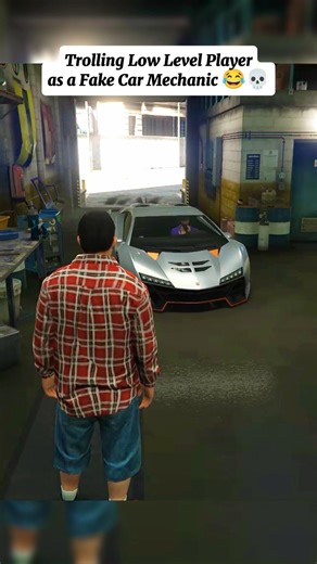 Trolling Low Level Player as a Fake Car Mechanic 😂💀 #gta5 #gta #shorts