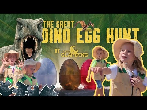 The Great Dino Egg Hunt at T-Rex Glamping