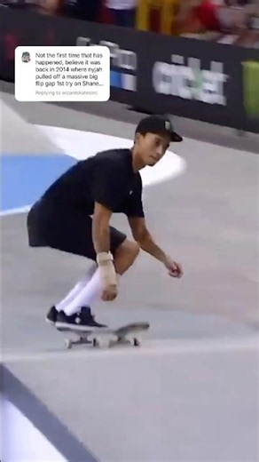 Nyjah Huston riding Shane O'Neill's board 🤯
