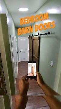 Custom barn door install on bedroom