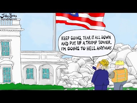 OCTOBER 25 Funny American Political Cartoon - Breaking News - US Politic Caricature - Trump Satire