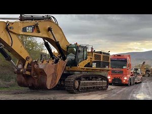 Heavy Haul 4K | Transporting 3 Giant Excavators: Cat 385C & 2 Liebherr 974 - Sotiriadis/Labrianidis