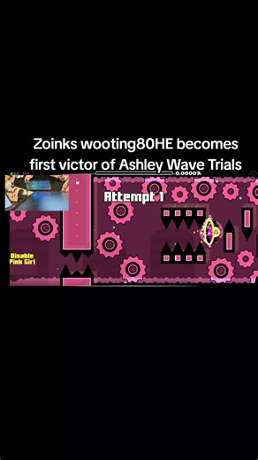 zoinks wooting80HE becomes first victor of ashley wave trials . . . . . . . . . . #geometrydash #keyboard #fyp #zoink #funny
