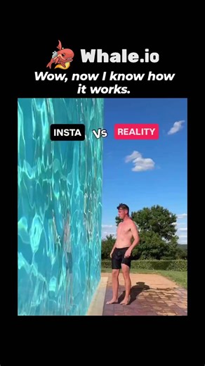 Zahan on Instagram: "The post shares a 18-second video montage contrasting "Instagram vs Reality," using green screen effects to depict illusions like a vertical swimming pool wall and an outdoor soccer match played indoors, surprising viewers with editing techniques. - Caption "Wow, now I know how it works" captures the poster's realization about social media illusions, resonating with audiences as evidenced by 993k views, 528 likes, and Indonesian replies praising the "cool edit" and questioni