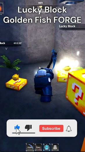 How To Find and Break Secret Lucky Block Spot Mining Golden Fish Roblox | The Forge BETA