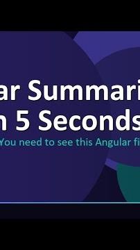 Angular Summarize Files in 5 Seconds | Master Angular CLI
