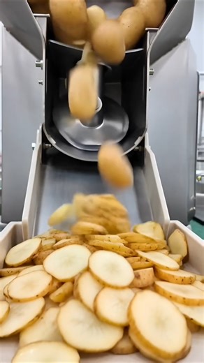 Inside a Potato Chips Factory | High Speed Potato Slicing Machine