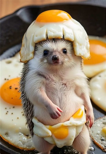 Adorable Hedgehog Fried Egg Dance