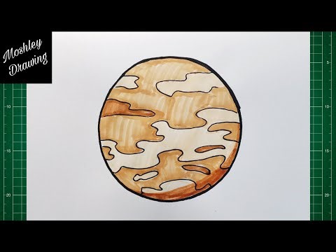 How to Draw Venus planet easy step by step