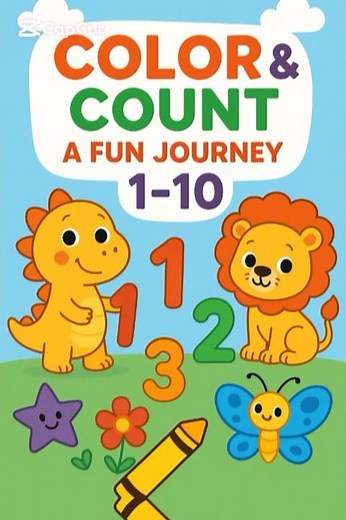Kids Coloring & Number Learning Book 1–10