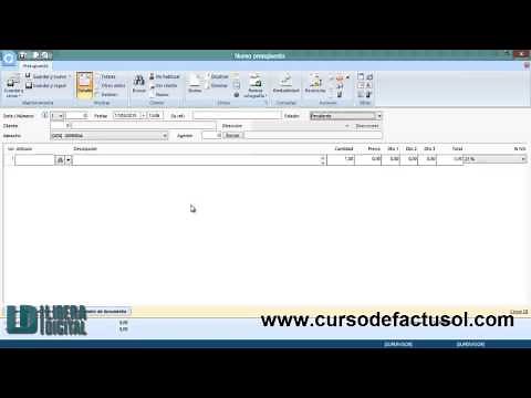 Hacer Factura Proforma en Factusol