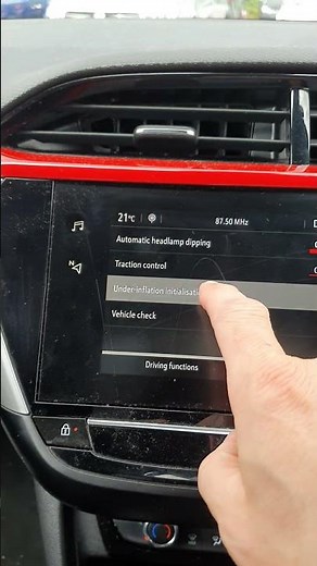Vauxhall Corsa tyre pressure warning light reset