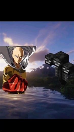 Saitama Vs All Mobs☠️ #shorts #minecraft