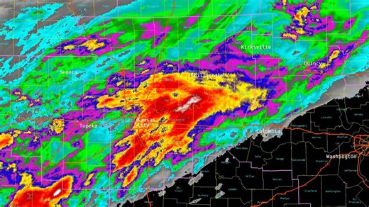 Record-tying rain falls in Kansas City area. Here’s map of the heaviest rainfall