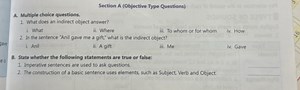 Section A (Objective Type Questions)A. Multiple choice questi... | Filo
