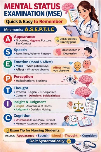 “Struggling to remember Mental Status Examination? Here’s the easiest trick nurses never forget!”
