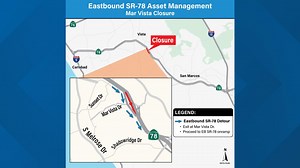 Caltrans plans nightly full-closures of State Route 78 for bridge work