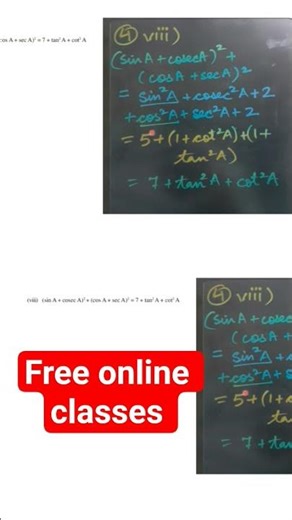 Class 10 Maths Chapter 8 Introduction to TRIGONOMETRY - Exercise 8.3 Q4viii #mathshorts #mathstricks