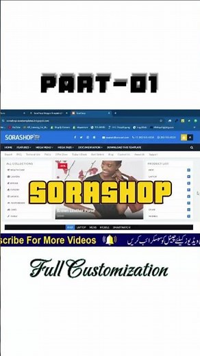 SoraShop Blogger Template full Customizations #sorashop #shorts #viralvideo