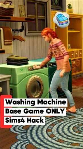 DIY Washing Machine in The Sims 4 (Base Game Only!) #sims4 #sims4build