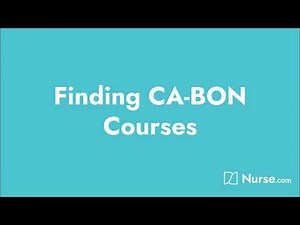 Nurse.com: Locating CA-BON Accredited Courses
