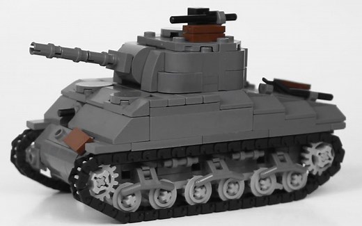 乐高MOC教程 德国M4谢尔曼坦克 拼搭指南