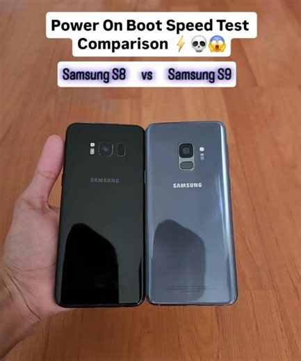 Samsung Galaxy S8 vs Samsung Galaxy S9 Power On Boot Speed Test Comparison Ultimate Speed⚡😱 #shorts