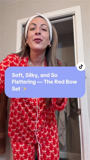 Luxury Red Satin Pajama Set for Cozy Mornings