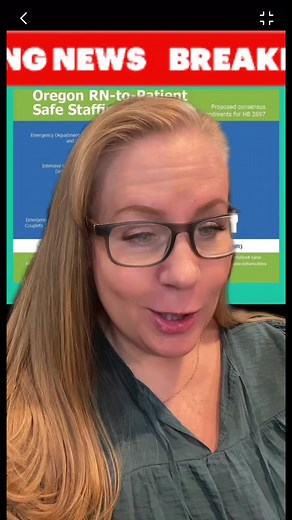 6.7K views · 160 reactions | Oregon to become 2nd state with nurse-patient staffing ratios! #BreakingNews #nurse #CNA #safestaffingsaveslives #Oregon | Nurse Erica | Facebook