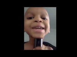 kid plays Grandmas Voice Box as Auto Tune
