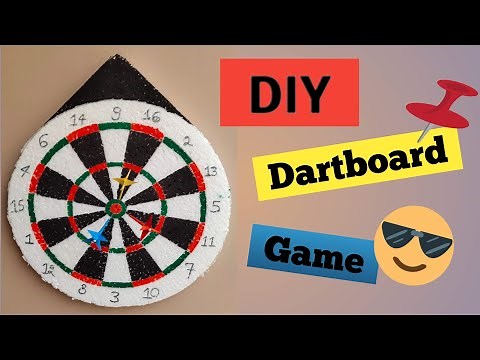 How To Make a DART BOARD at home | Homemade Dart Board | Darts Game DIY | Making a dart board
