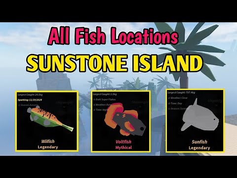 All Sunstone Island Fish Locations In Fisch | Roblox