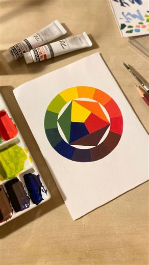 how to draw color wheel (p.1) #tutorial #colortheory #colorwheel