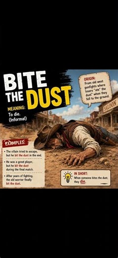 Bite the Dust Meaning in English | Powerful Idiom Explained #shorts #viral #trending #youtubeshorts