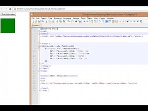 JQuery animation for beginners with code explanation (Moving a block)
