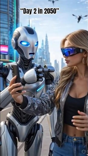 I Spoke With A Robot In 2050 😳 | Future AI Vlog Part-2 #shorts #ai#2050 #future